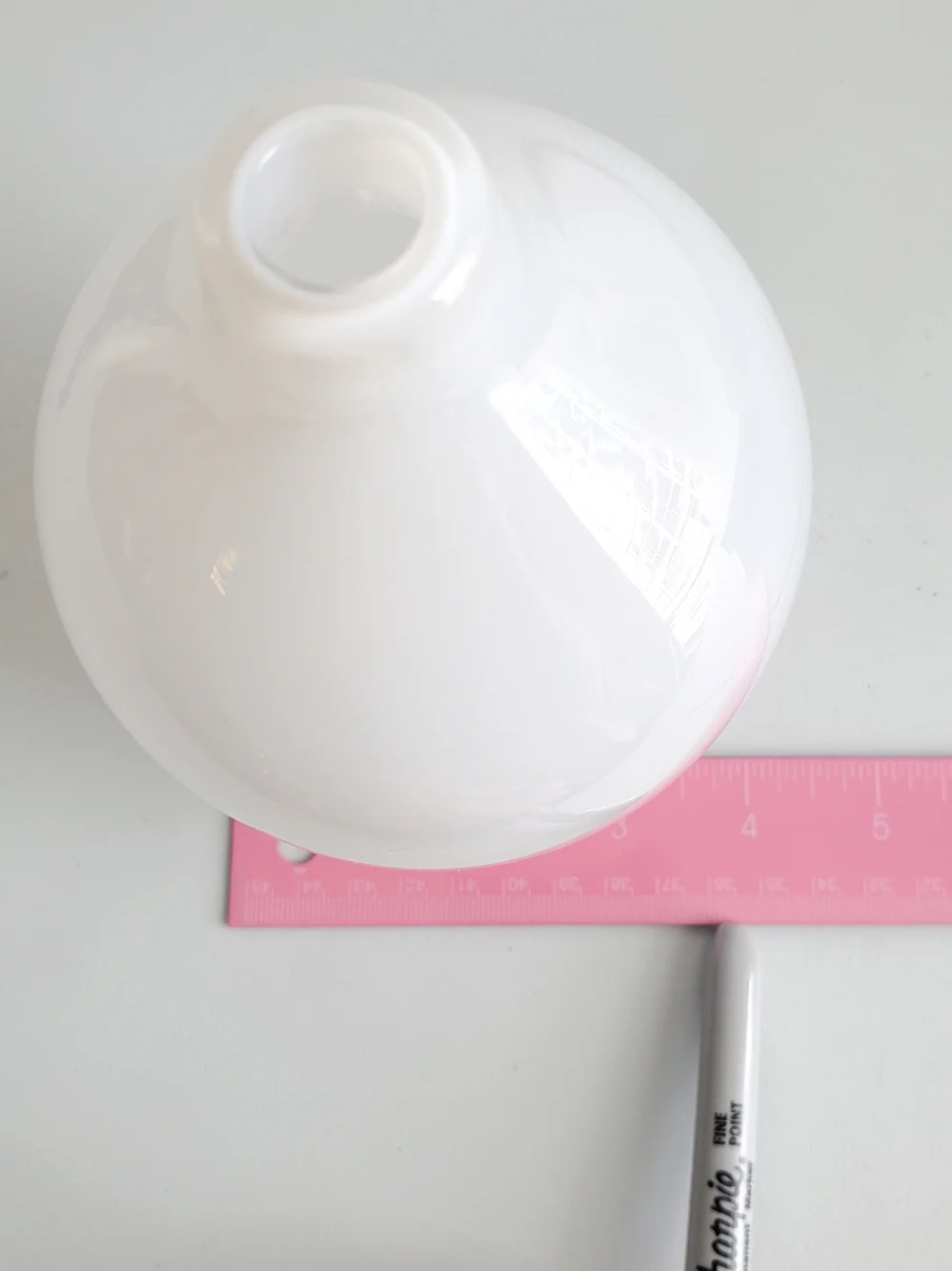 Vintage Tozai White Opaline Glass Vase Elegant Minimalist Scandi Modern Classic